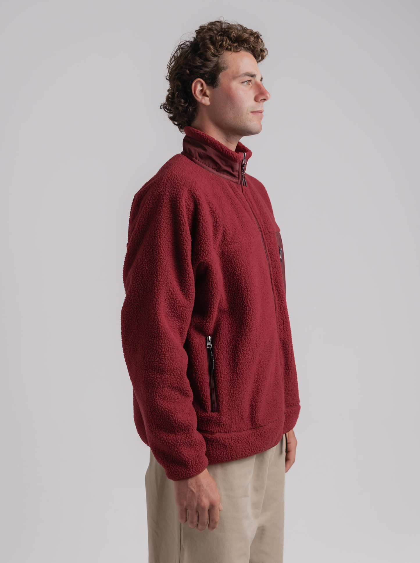 
                  
                    Terra Sherpa Jacket in Crimson
                  
                