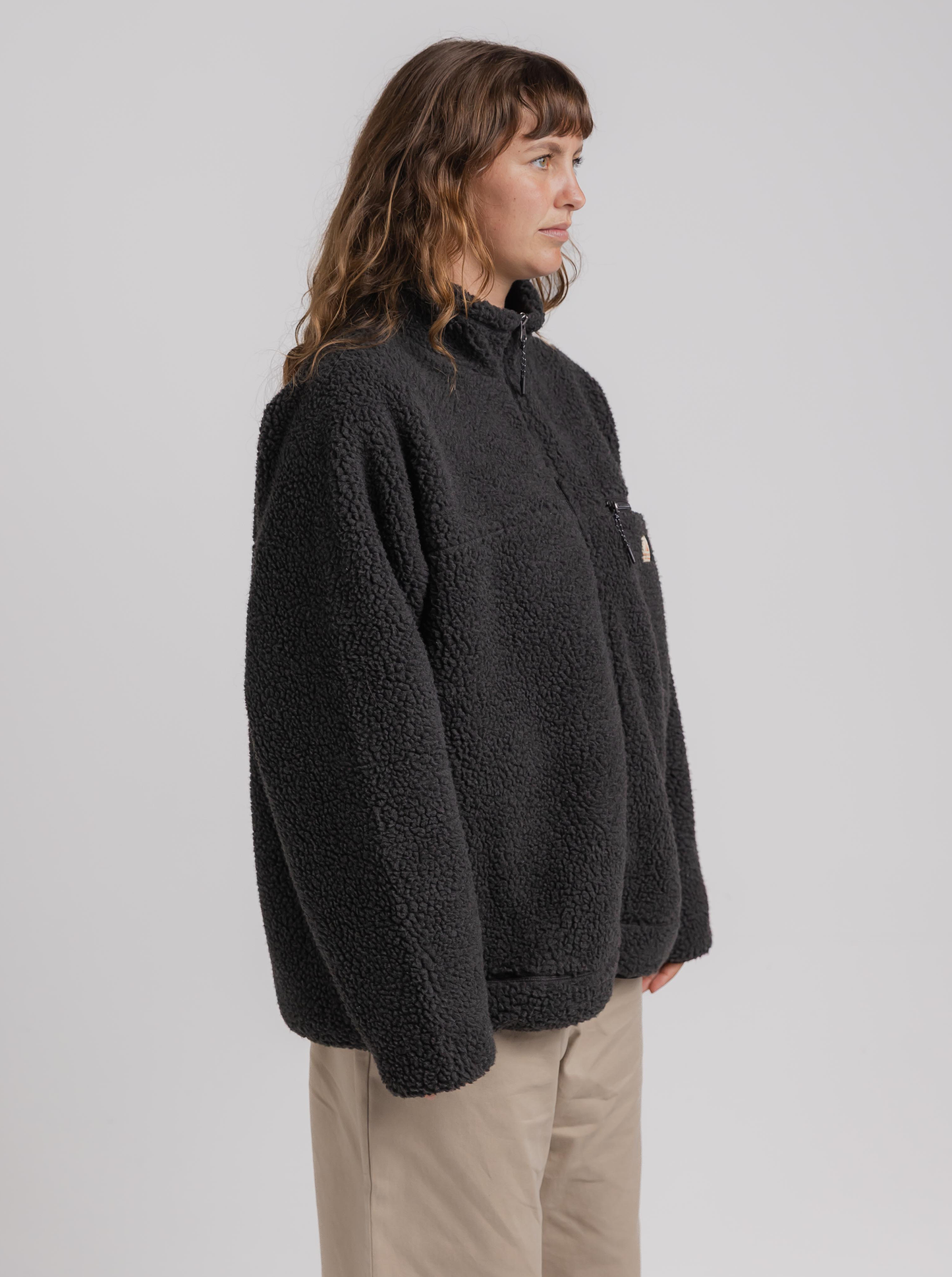 
                  
                    Fleece Jacket in Charcoal
                  
                