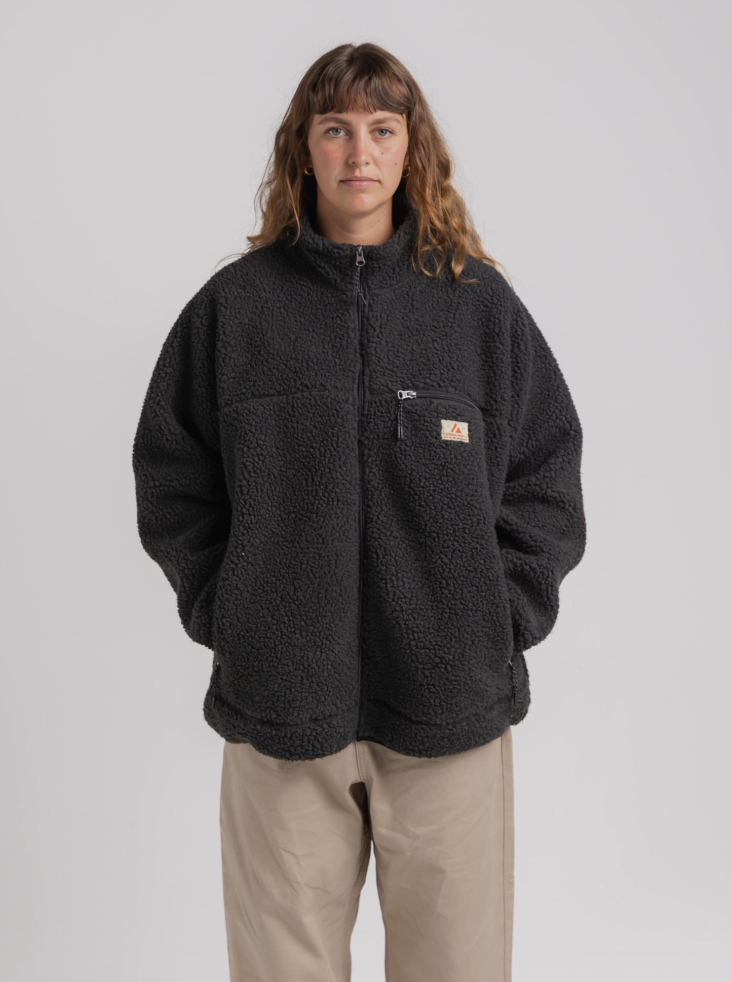 
                  
                    Fleece Jacket in Charcoal
                  
                