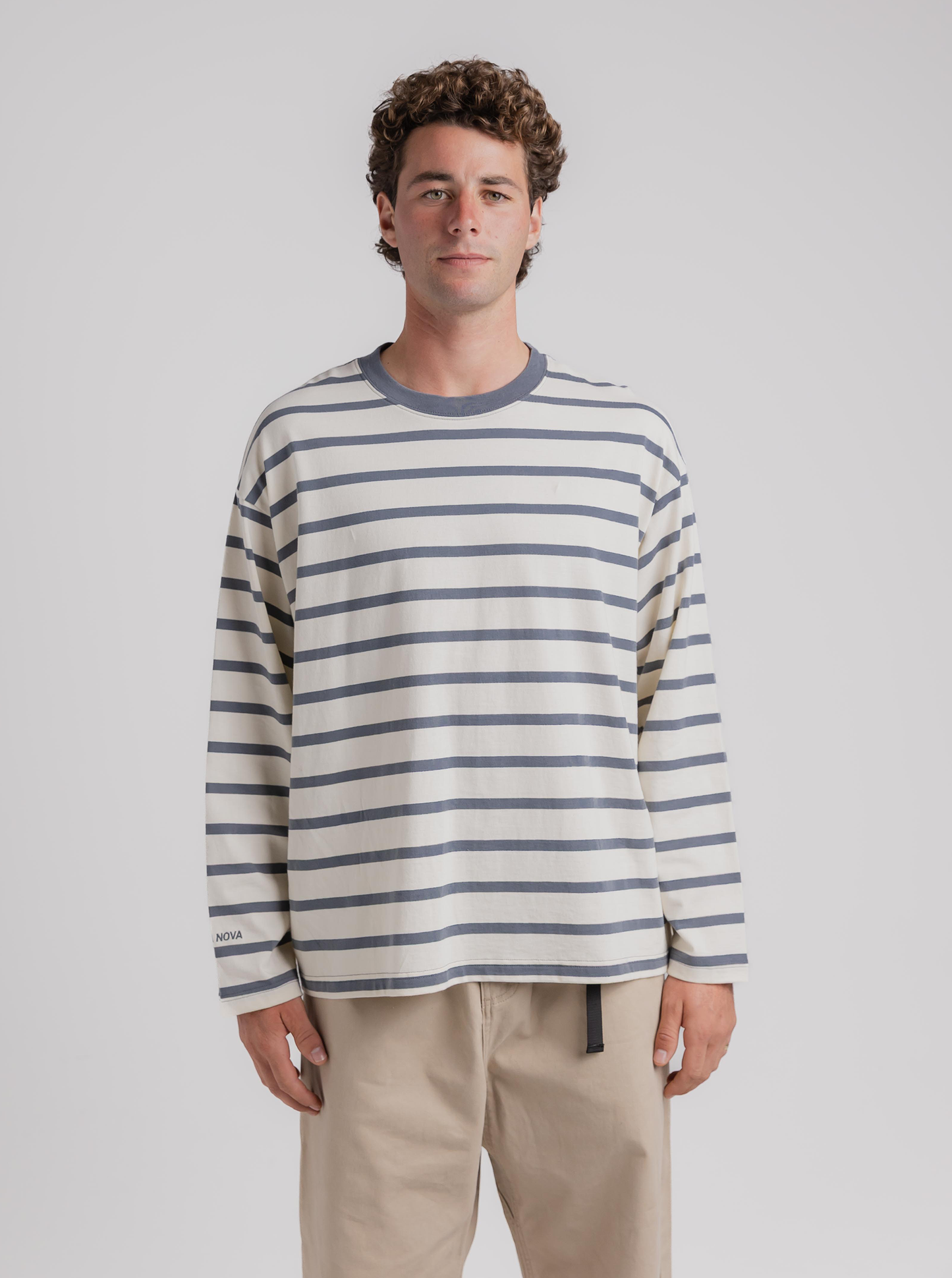 
                  
                    Striped Long Sleeve in Glacier
                  
                