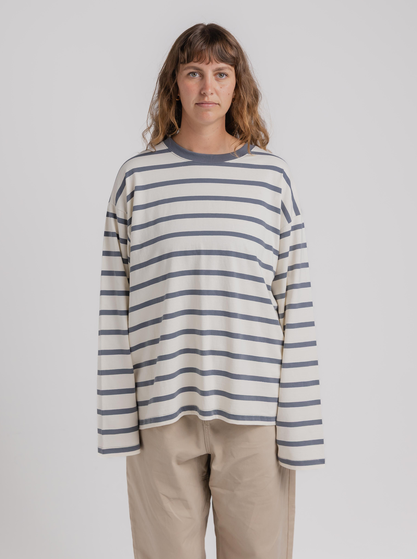 
                  
                    Striped Long Sleeve in Glacier
                  
                