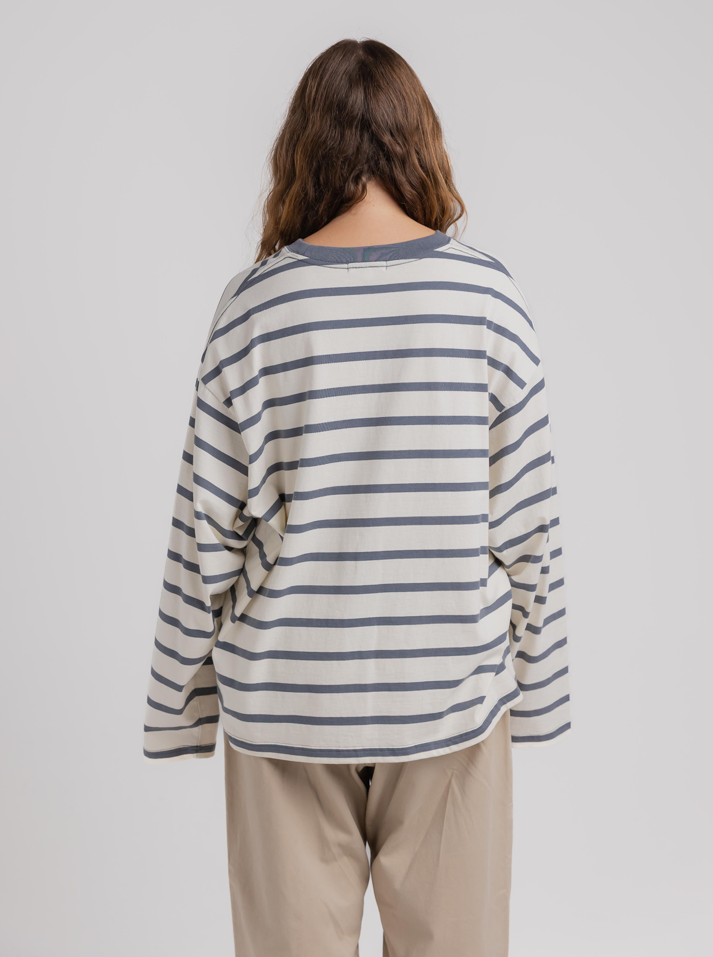 
                  
                    Striped Long Sleeve in Glacier
                  
                